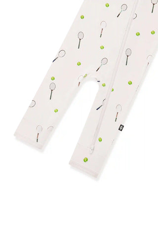 Zippered Romper in Tennis