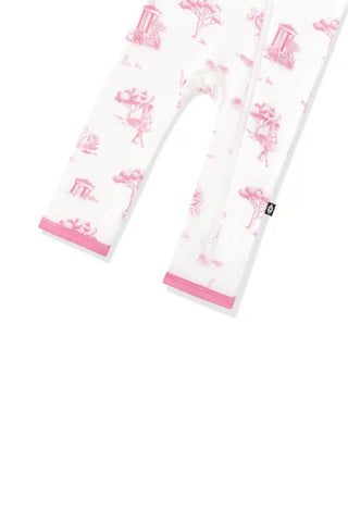 Zippered Romper in Toile Ballet