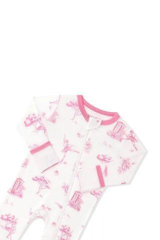 Zippered Romper in Toile Ballet