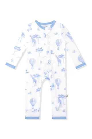Zippered Romper in Toile Safari