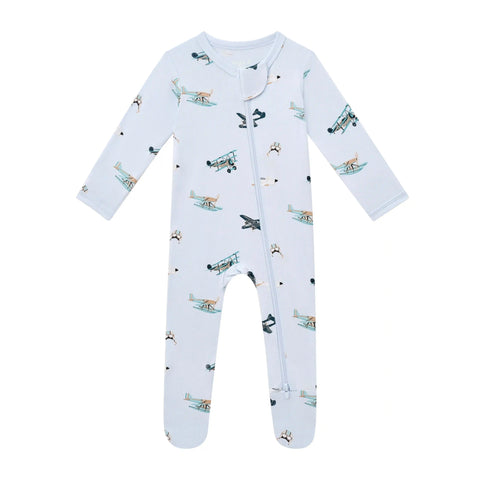 Zippered Footie in Take Off