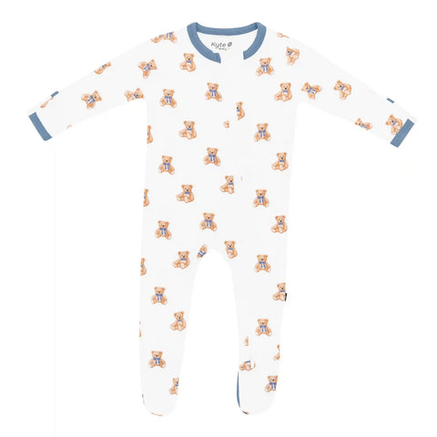 Zippered Footie in Teddy Bear