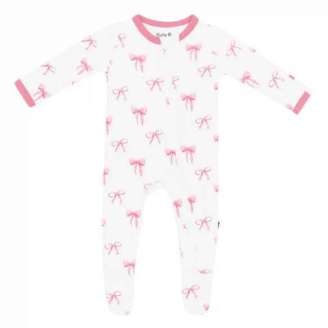 Zippered Footie in Bow