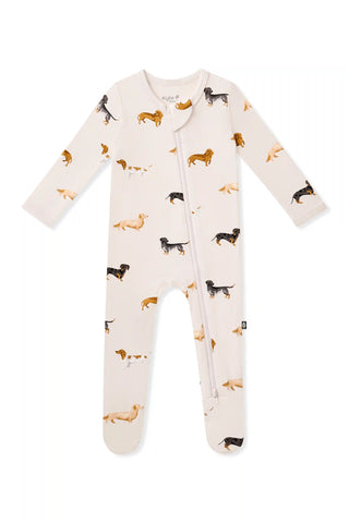 Zippered Footie in Dachshund