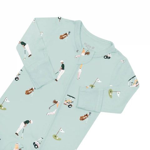 Zippered Footie in Golf