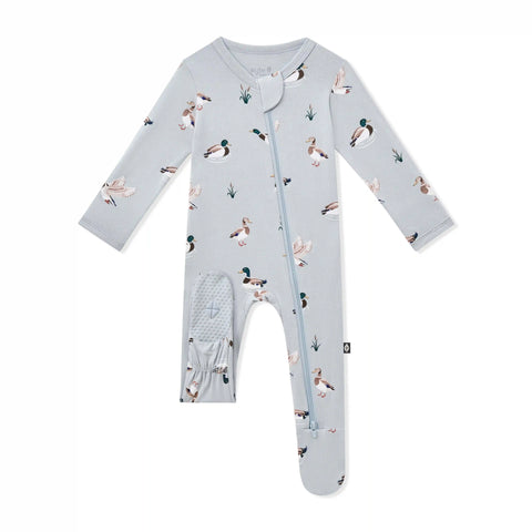 Zippered Footie in Mallard Duck