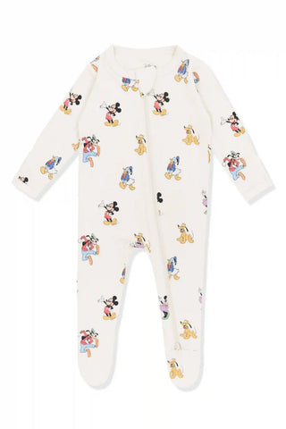 Zippered Footie in Mickey Mouse and Friends