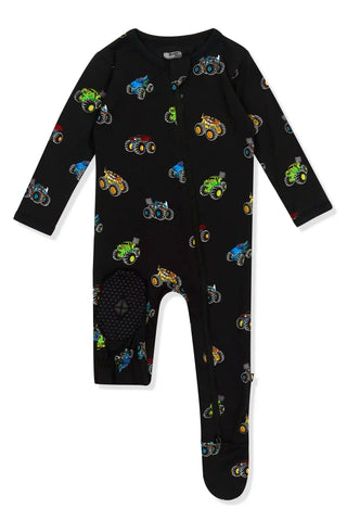 Zippered Footie in Monster Truck