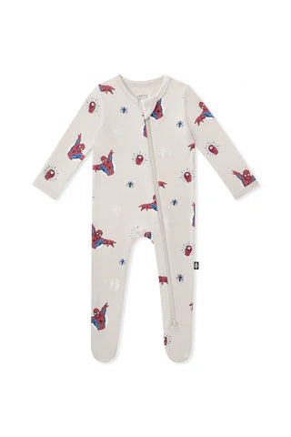 Zippered Footie in Spider-Man