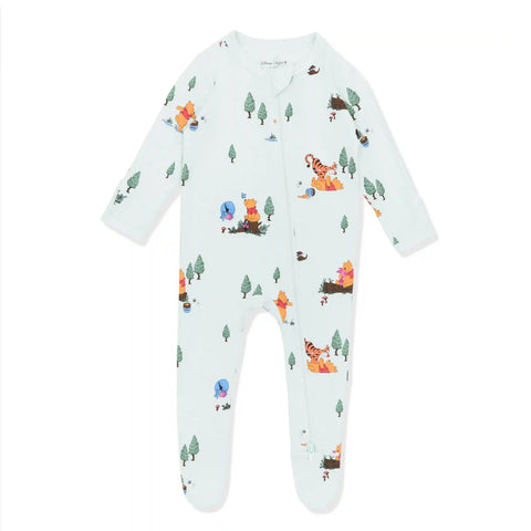 Zippered Footie in Winnie the Pooh Hundred Acre Wood