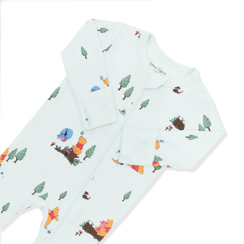 Zippered Footie in Winnie the Pooh Hundred Acre Wood