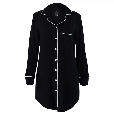 Long Sleeve Women’s Nightshirt in Midnight