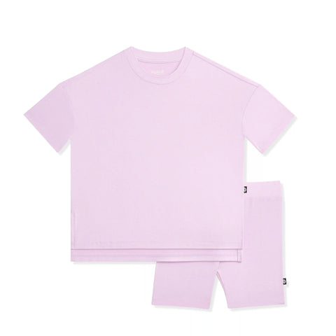 Toddler Biker Short Set in Thistle