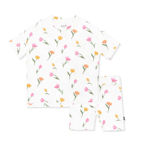 Toddler Biker Short Set in Tulip