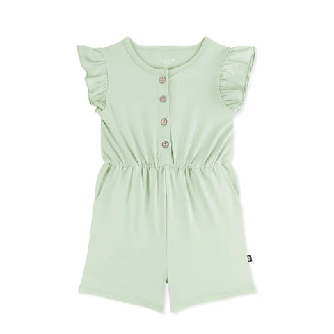 Flutter Sleeve Romper in Basil