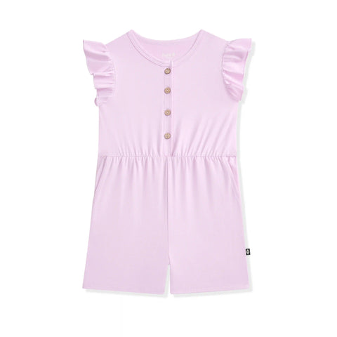 Flutter Sleeve Romper in Thistle