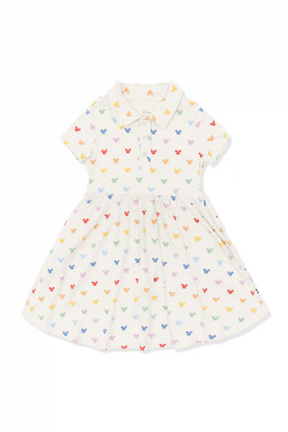Polo Dress in Pastel Mickey Mouse