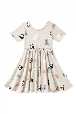 Twirl Dress in Fluffy Cat