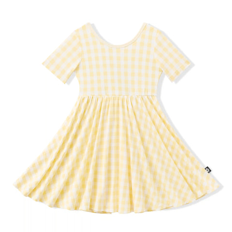Twirl Dress in Gingham Chamomile