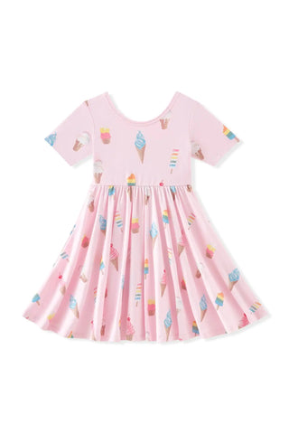 Twirl Dress in Sakura Ice Cream
