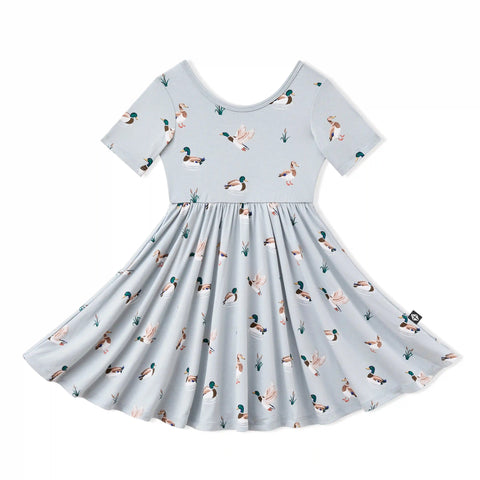 Twirl Dress in Mallard Duck