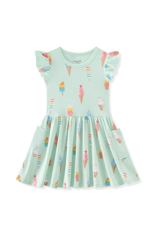 Pocket Dress in Mint Ice Cream