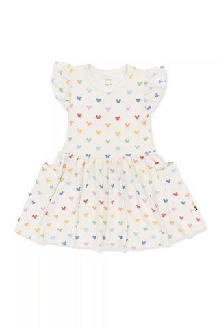 Pocket Dress in Pastel Mickey Mouse