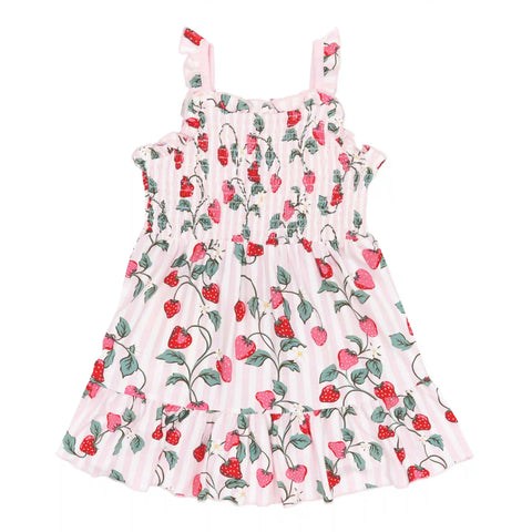 Smocked Dress in Strawberry Fields
