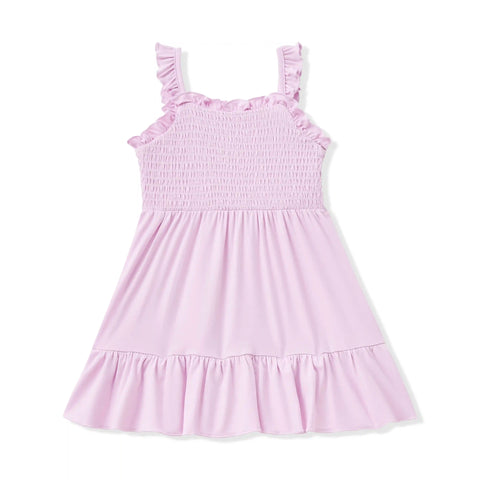 Smocked Dress in Thistle