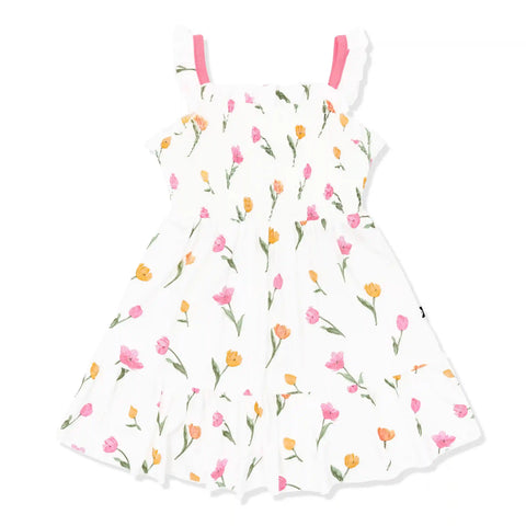Smocked Dress in Tulip