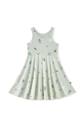 Tank Twirl Dress in Soccer