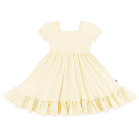 Puff Sleeve Twirl Dress in Chamomile