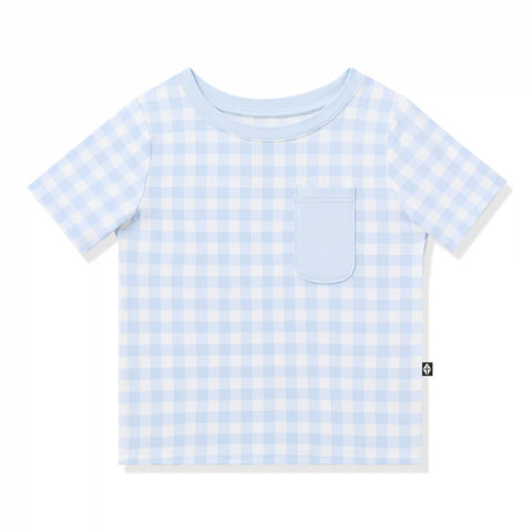 Toddler Crew Neck Tee in Gingham Breeze
