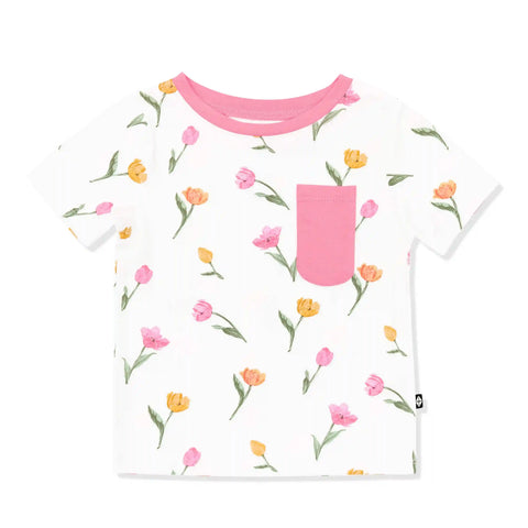Toddler Crew Neck Tee in Tulip