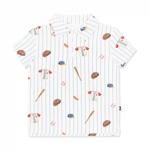 Toddler Short Sleeve Polo in Home Run