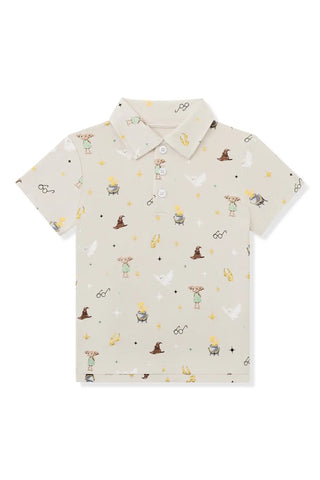Toddler Short Sleeve Polo in Starry Icon