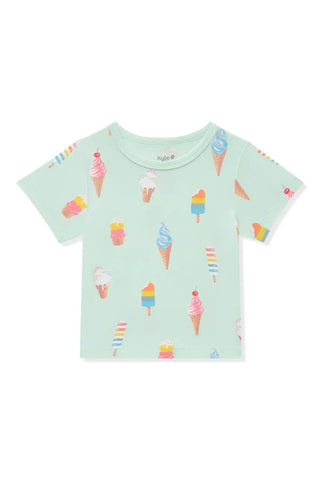 Toddler Basic Tee in Mint Ice Cream