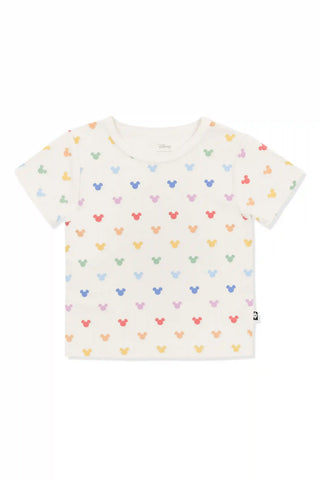 Toddler Basic Tee in Pastel Mickey Mouse
