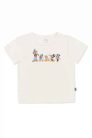 Toddler Basic Tee in Mickey and Friends on Ecru