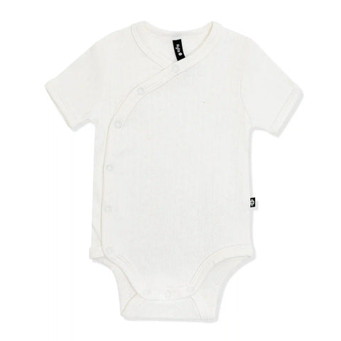 Pointelle Kimono Bodysuit in Cloud