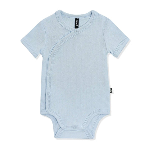 Pointelle Kimono Bodysuit in Breeze