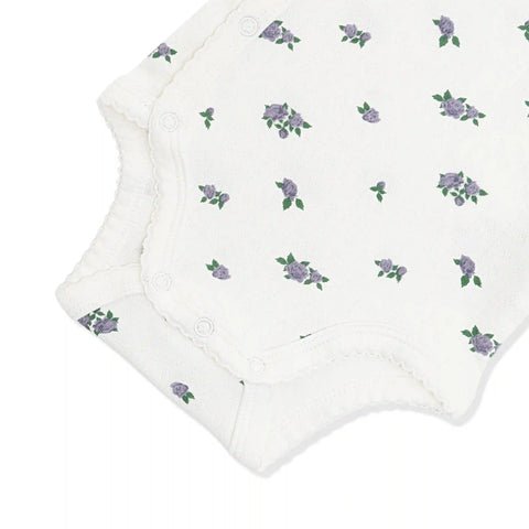 Pointelle Kimono Bodysuit in Spray Rose