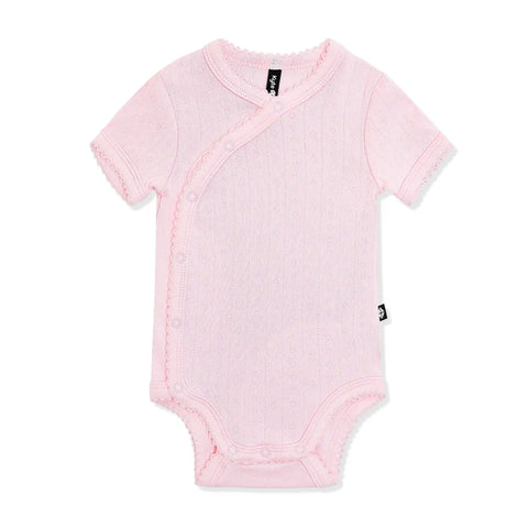 Pointelle Kimono Bodysuit in Sakura