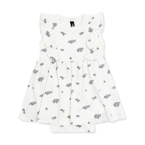 Pointelle Bodysuit Dress in Spray Rose