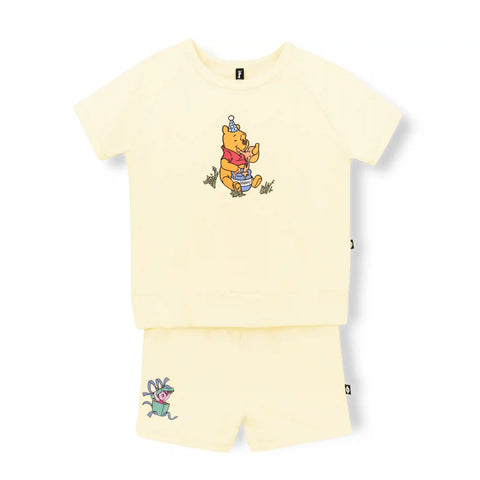 Short Sleeve Jogger Set in Winnie the Pooh on Chamomile