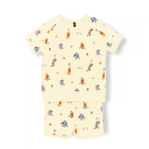 Short Sleeve Jogger Set in Winnie the Pooh Celebration