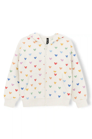 Zip-Up Hoodie in Pastel Mickey Mouse