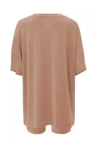Women’s Biker Short Set in Latte