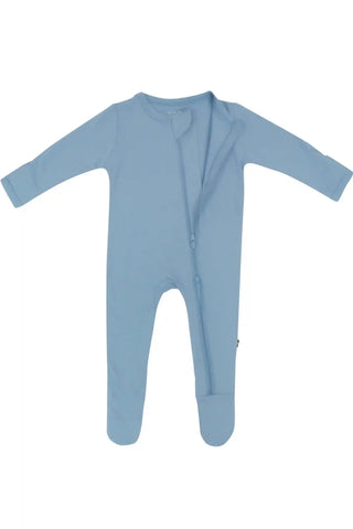 Zippered Footie in Slate
