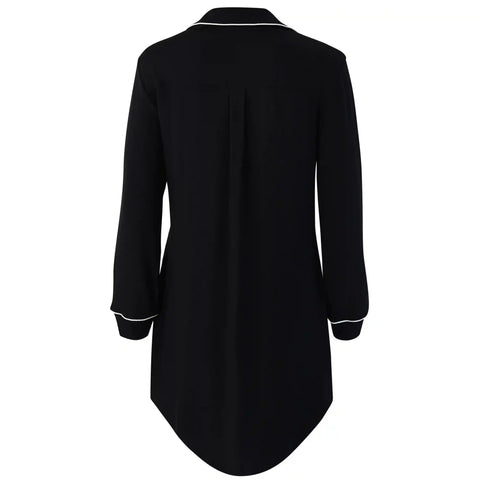 Long Sleeve Women’s Nightshirt in Midnight